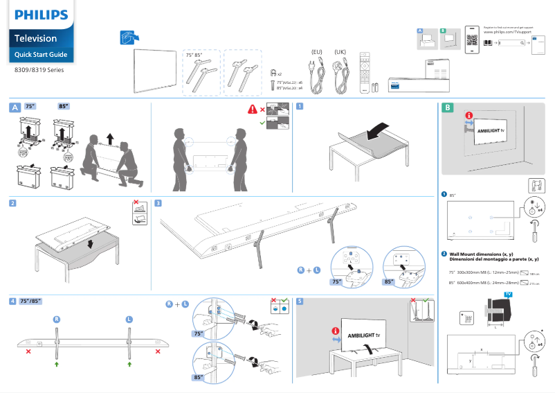 First page image of the manual for 75PUS8319