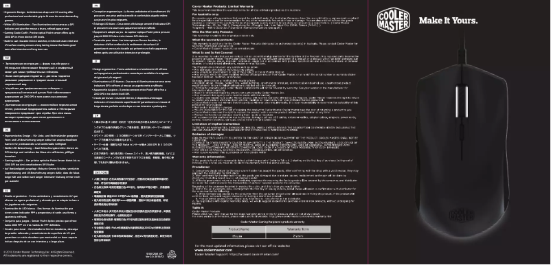 First page image of the manual for MasterMouse Lite S