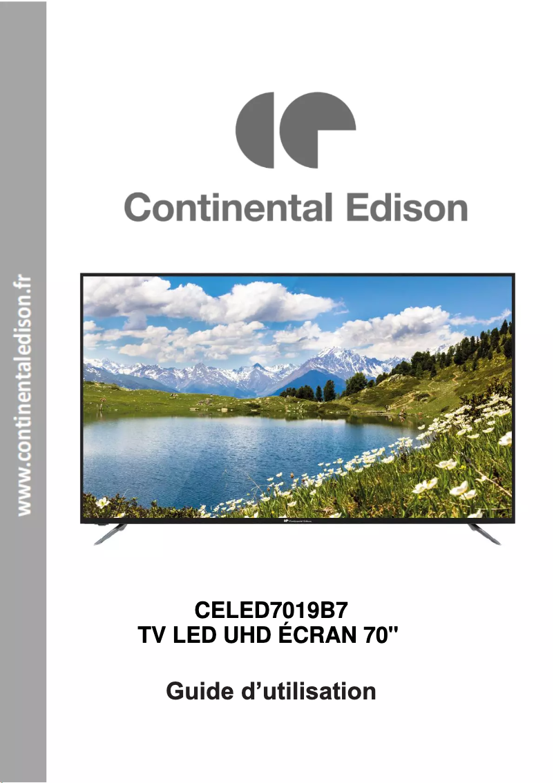 Page 1 of the manual User Manual Continental Edison CELED7019B7