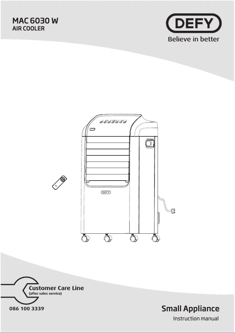 First page image of the manual for MAC6030W