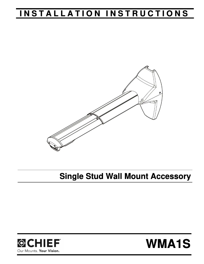 Page 1 of the manual User Manual Chief WMA1S