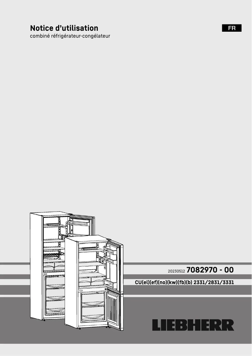 Page 1 of the manual User Manual Liebherr CUEL 2331