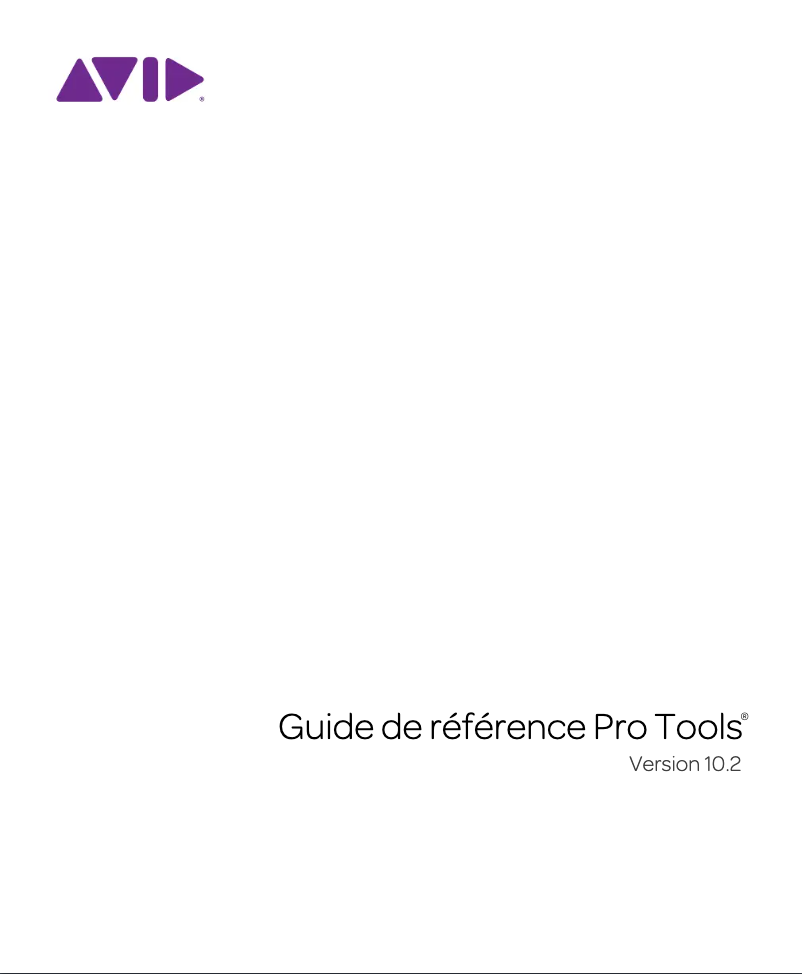 First page image of the manual for Pro Tools 10.2