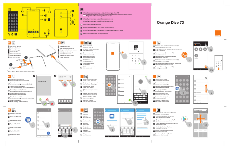 Page 1 of the manual User Manual Orange Dive 73