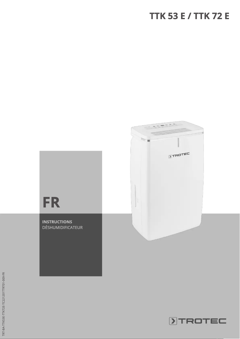 Page 1 of the manual User Manual Trotec TTK 72 E