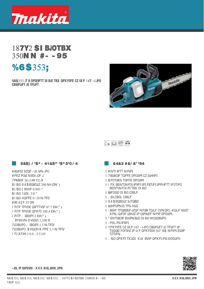 First page image of the manual for DUC353Z
