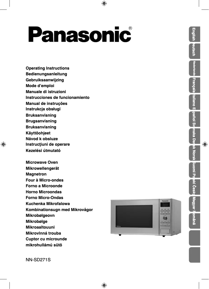 Page 1 of the manual User Manual Panasonic NN-SD271