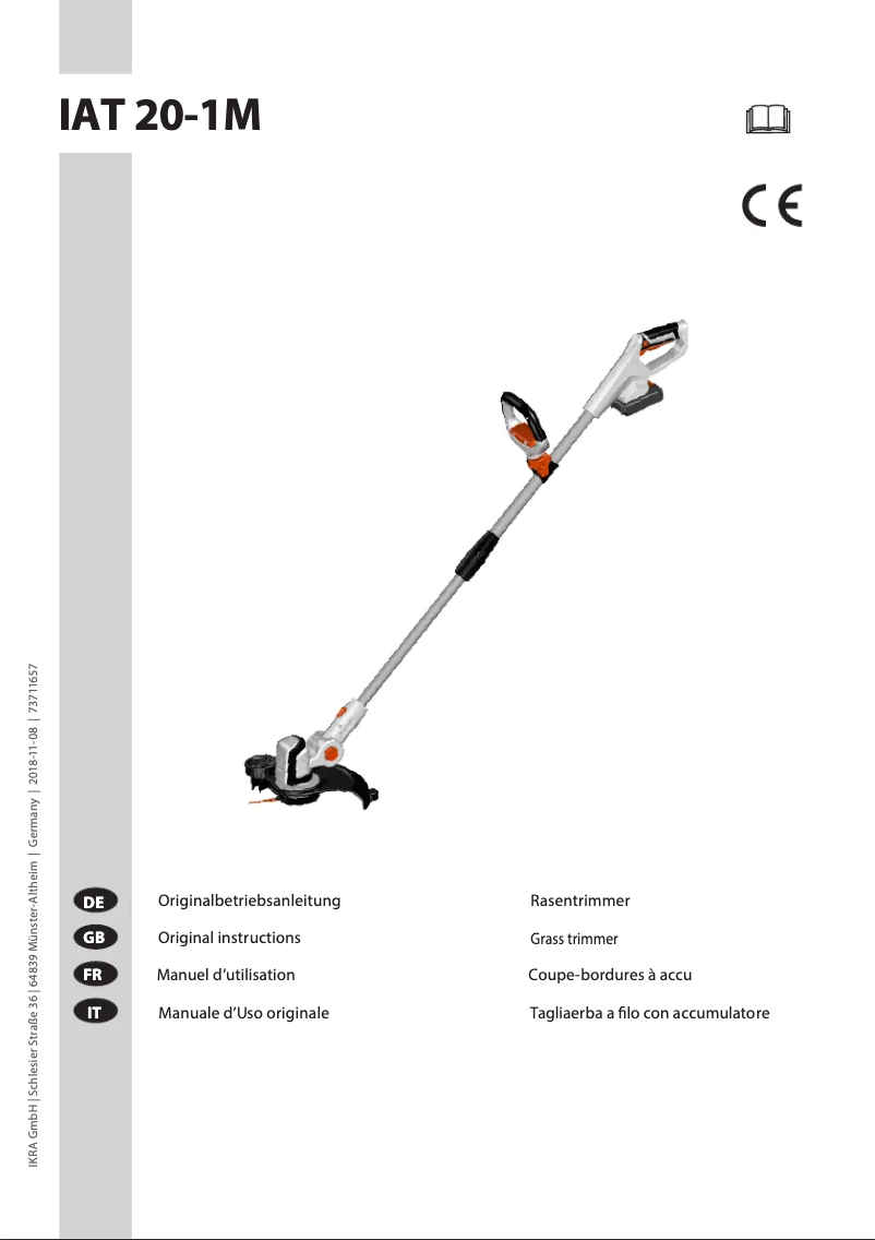 First page image of the manual for IAT 20-1M