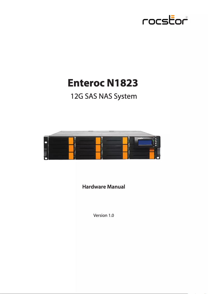 Page 1 of the manual User Manual Rocstor Enteroc N1823