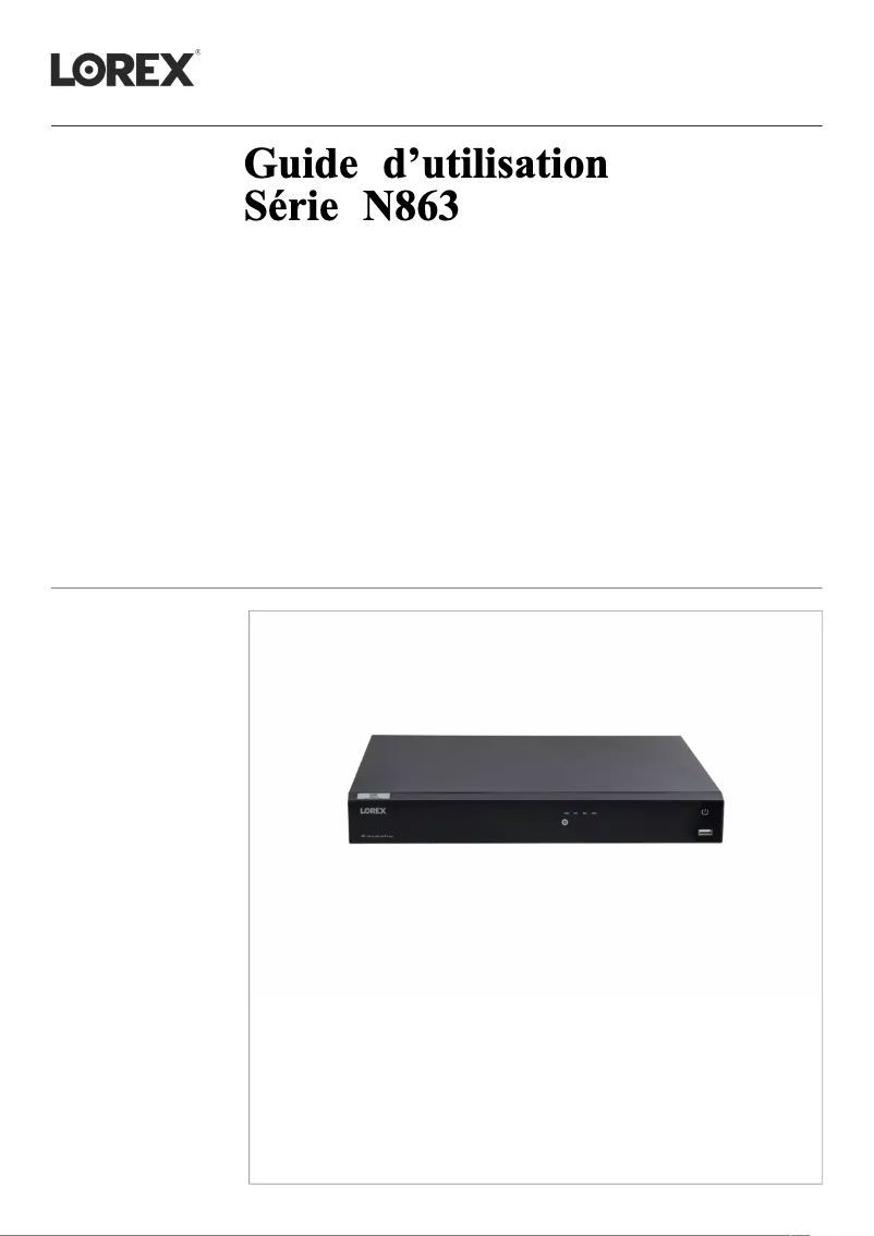 Page 1 of the manual User Manual Lorex N863A63B