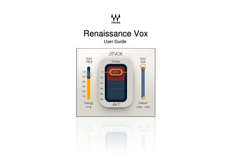 First page image of the manual for Renaissance Vox