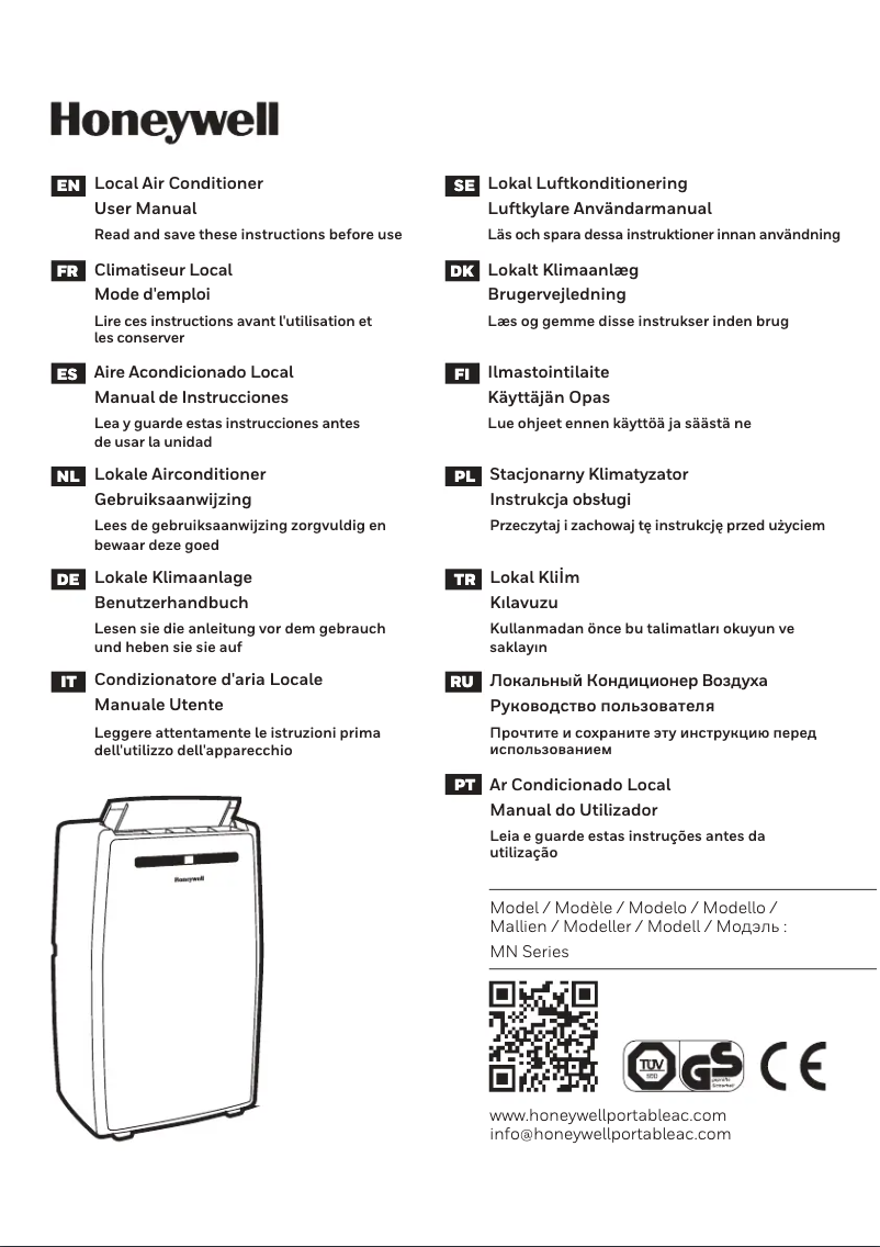 First page image of the manual for MN10CESWW