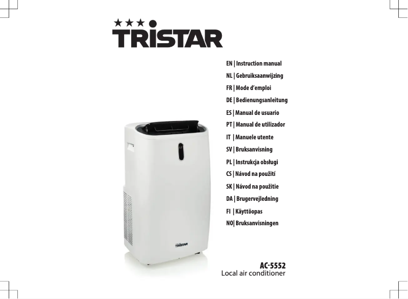 Page 1 of the manual User Manual TriStar AC-5552