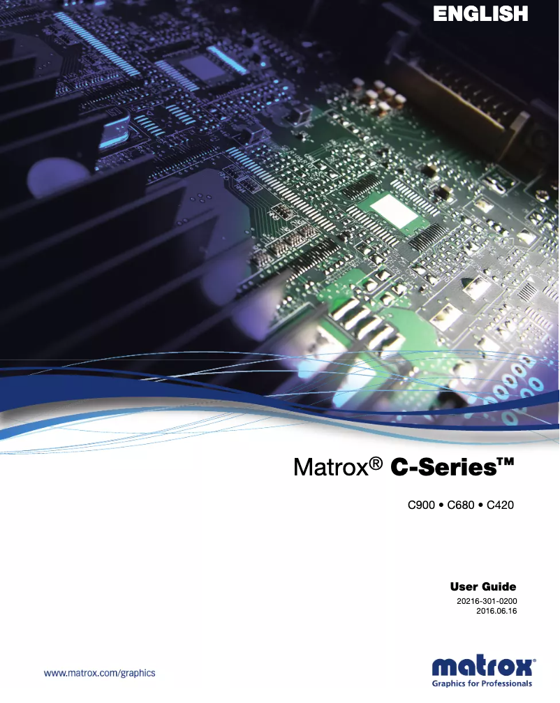 First page image of the manual for C900 PCIe x16