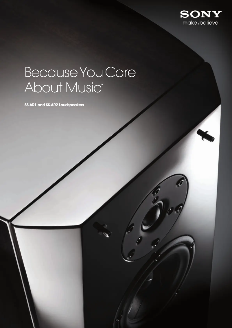 Page 1 of the manual Brochure Sony SS-AR1