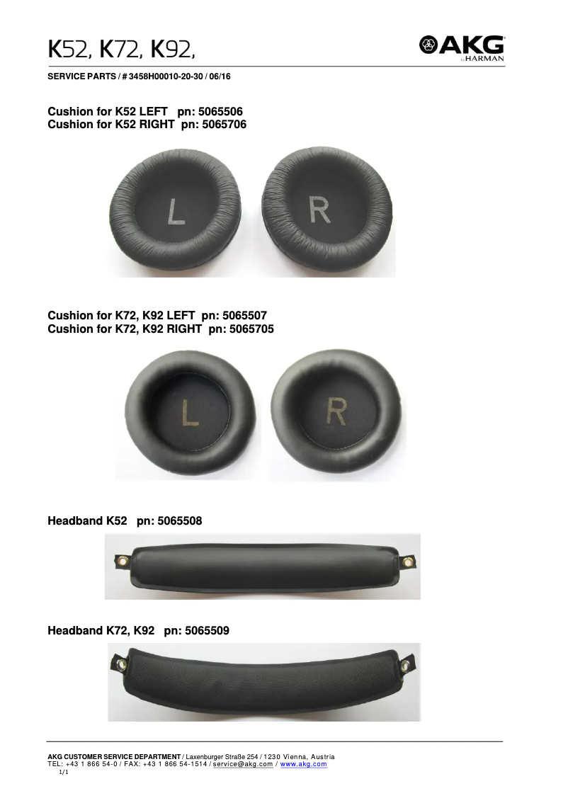 First page image of the manual for K72