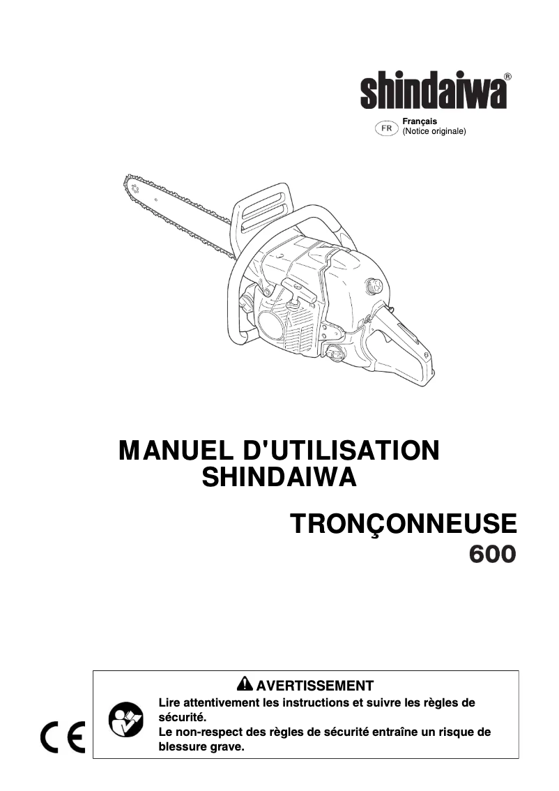 First page image of the manual for 600