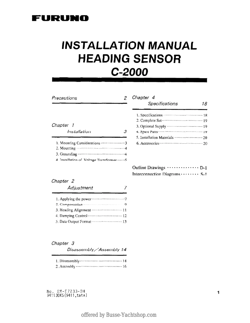 First page image of the manual for C2000