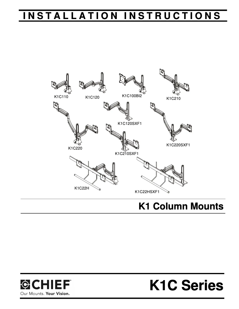 First page image of the manual for K1C110B