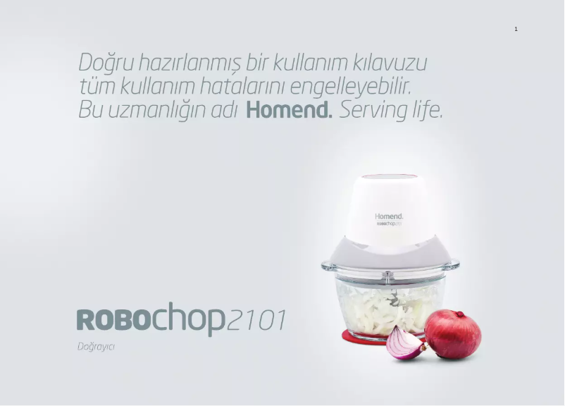 Page 1 of the manual User Manual Homend RoboChop 2101