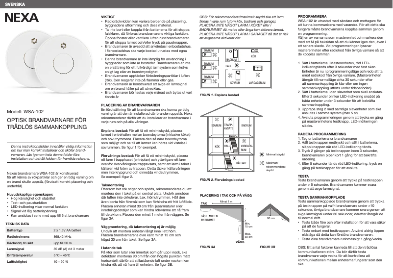First page image of the manual for WSA-102