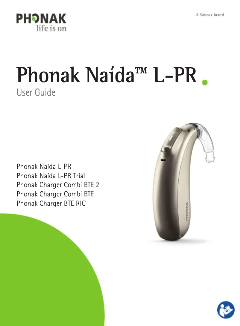 Page 1 of the manual User Manual Phonak Naída L-PR