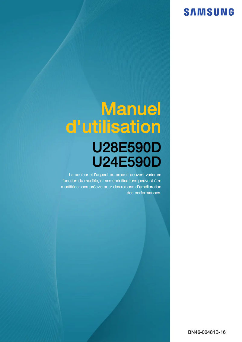 Page 1 of the manual User Manual Samsung U28E590DSL