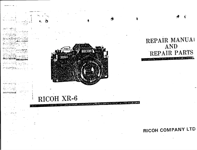 First page image of the manual for XR-6