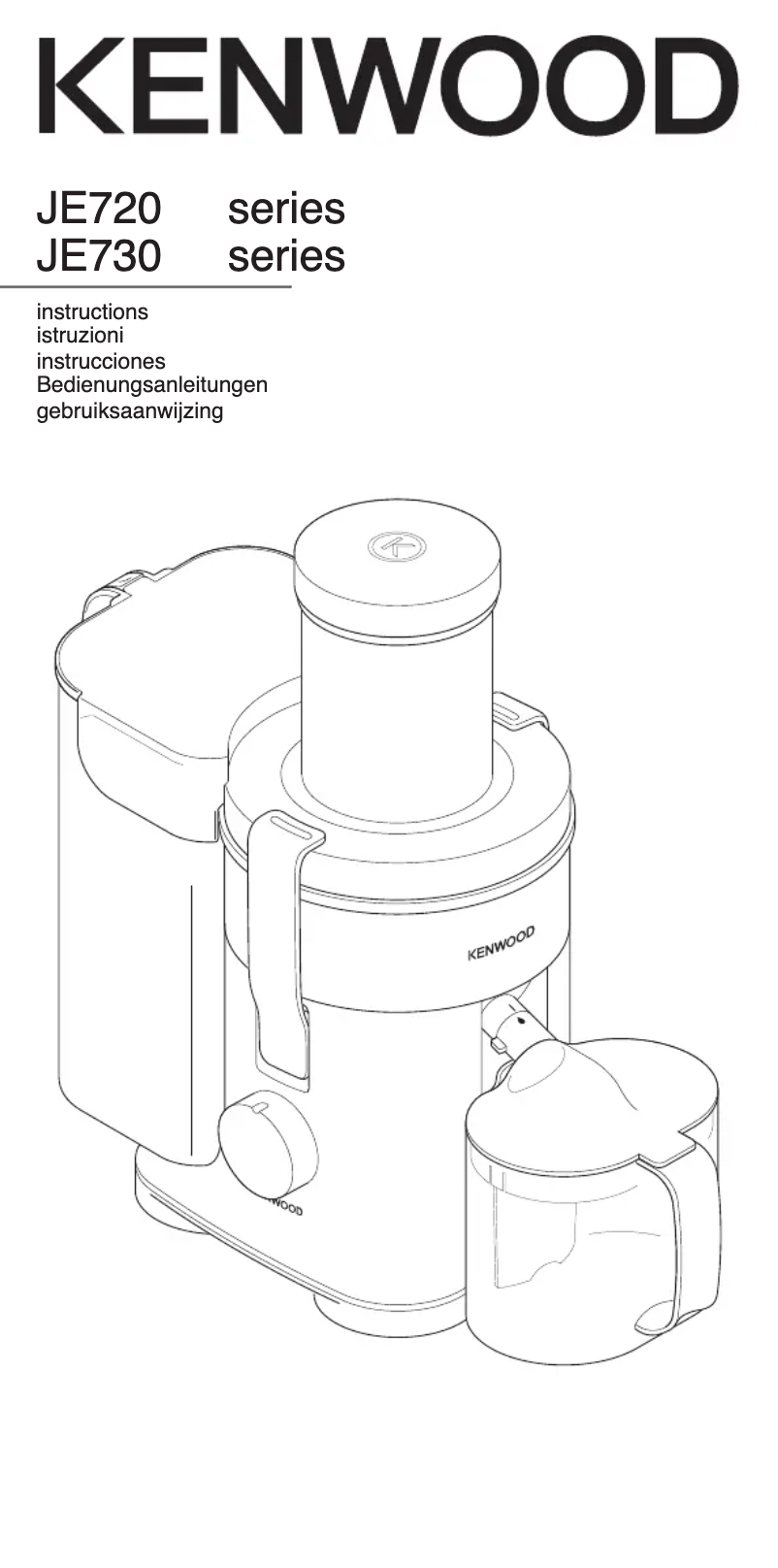 First page image of the manual for JE730