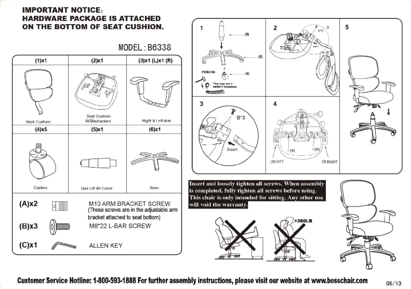 Page 1 of the manual User Manual Boss B6338