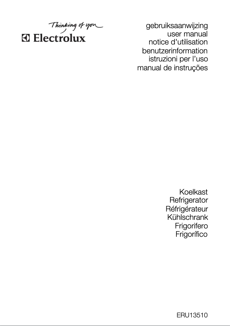 Page 1 of the manual User Manual Electrolux ERU13510
