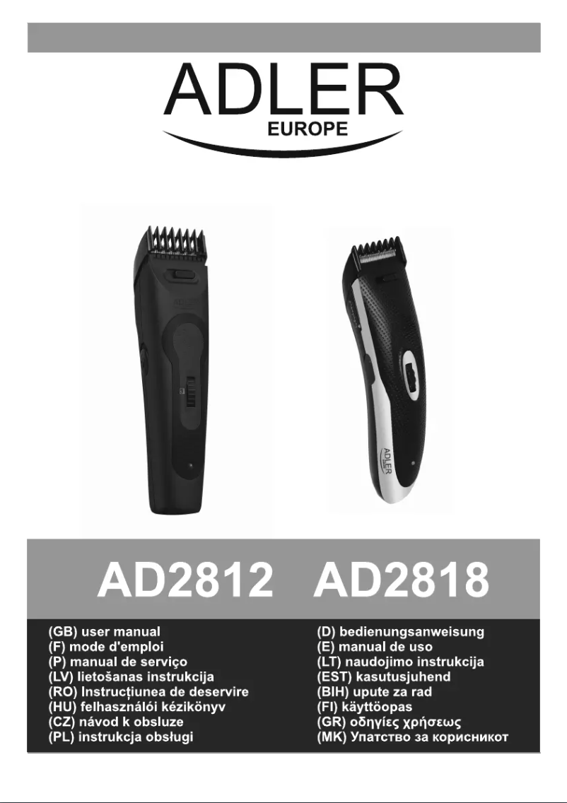 Page 1 of the manual User Manual Adler AD 2812