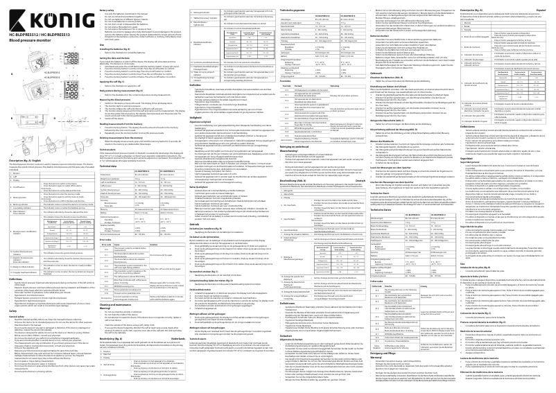 First page image of the manual for HC-BLDPRESS13