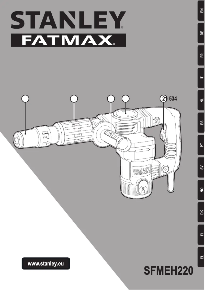 First page image of the manual for FatMax SFMEH220