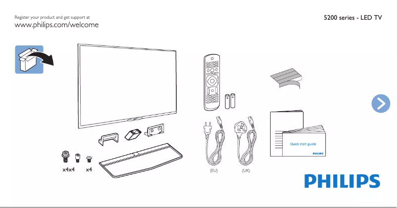 First page image of the manual for 47PFH5209