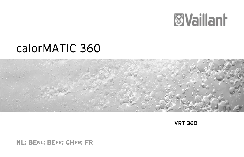 Page 1 of the manual User Manual Vaillant calorMATIC 360