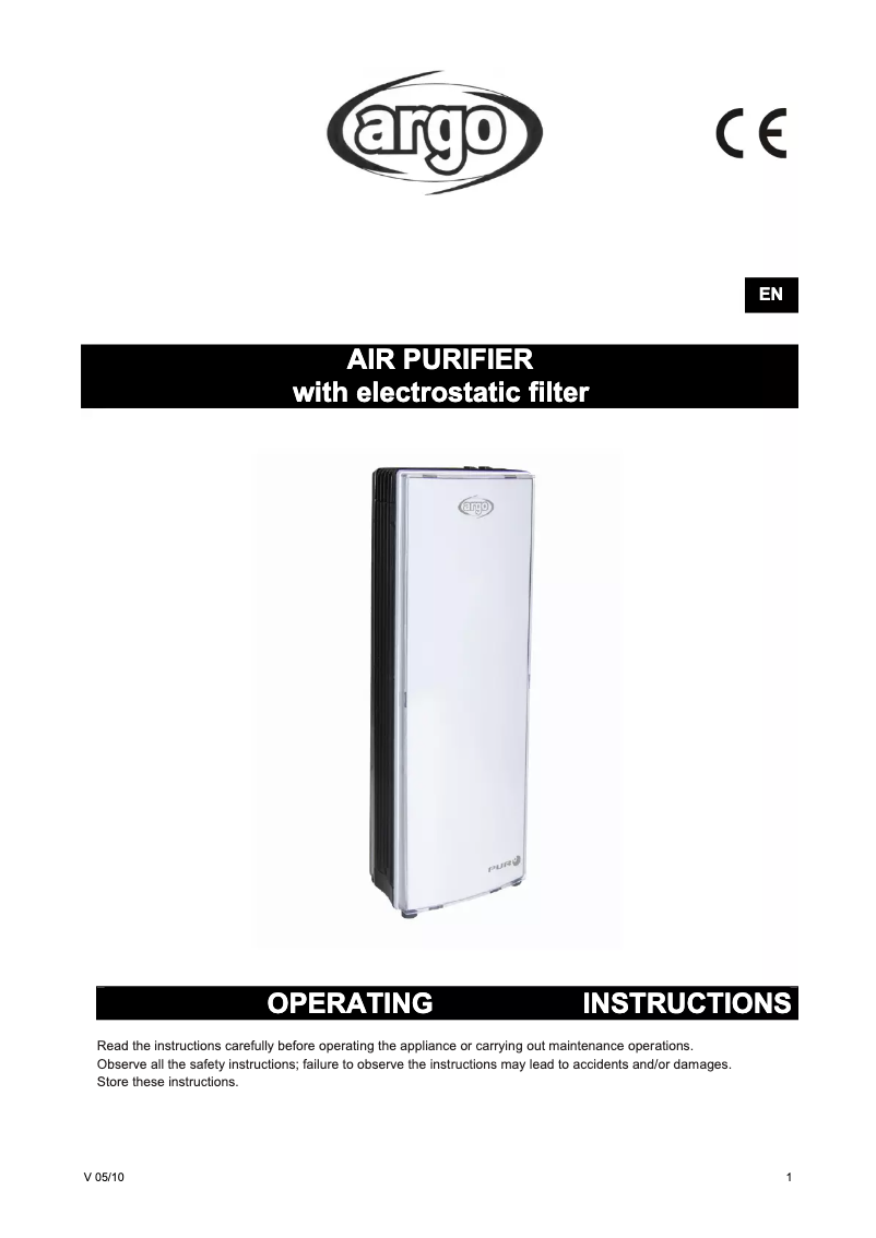 First page image of the manual for PURO