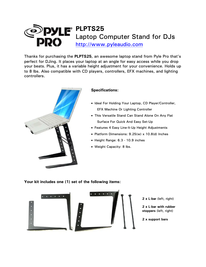 First page image of the manual for PLPTS25