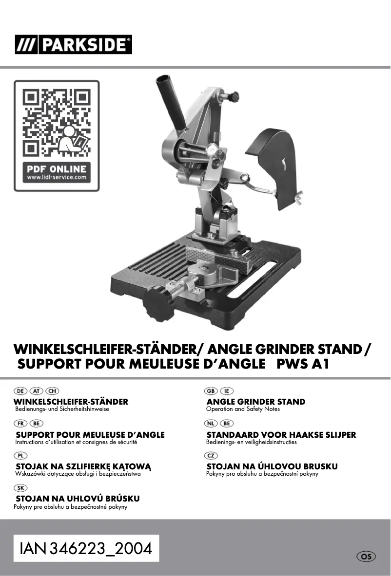 First page image of the manual for PWS A1