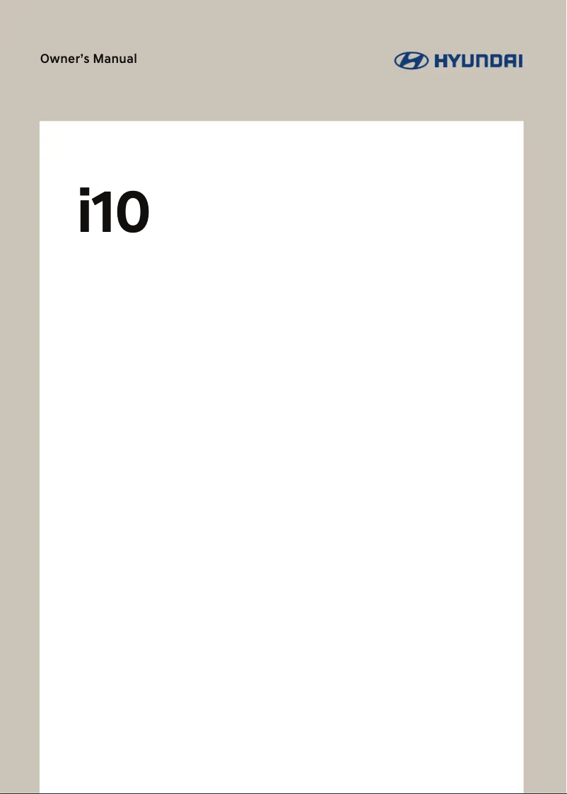 First page image of the manual for i10 (2024)