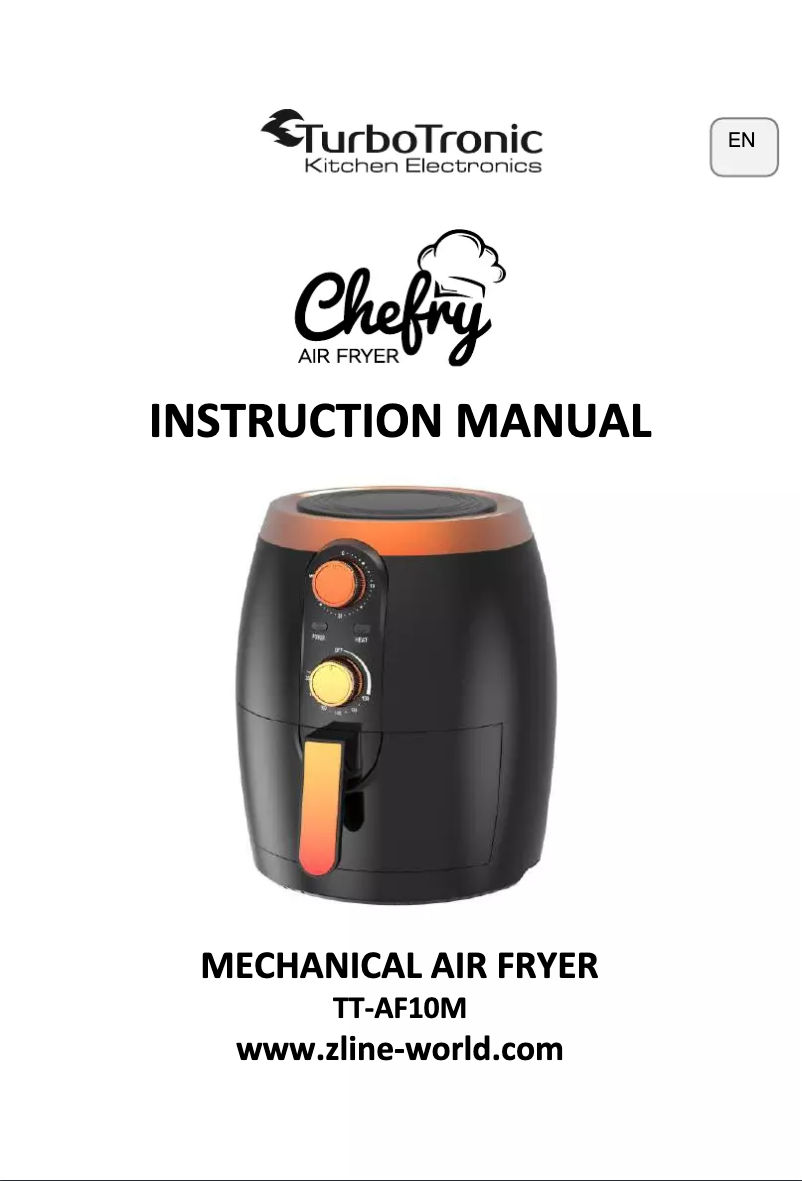 Page 1 of the manual User Manual TurboTronic Chefry TT-AF10M