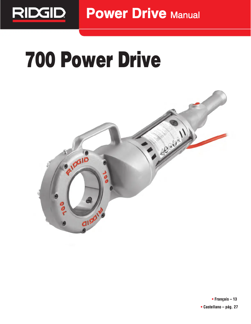 First page image of the manual for 700