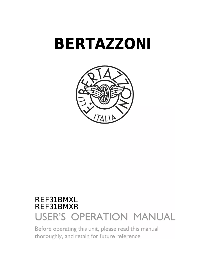 First page image of the manual for REF31BMXL