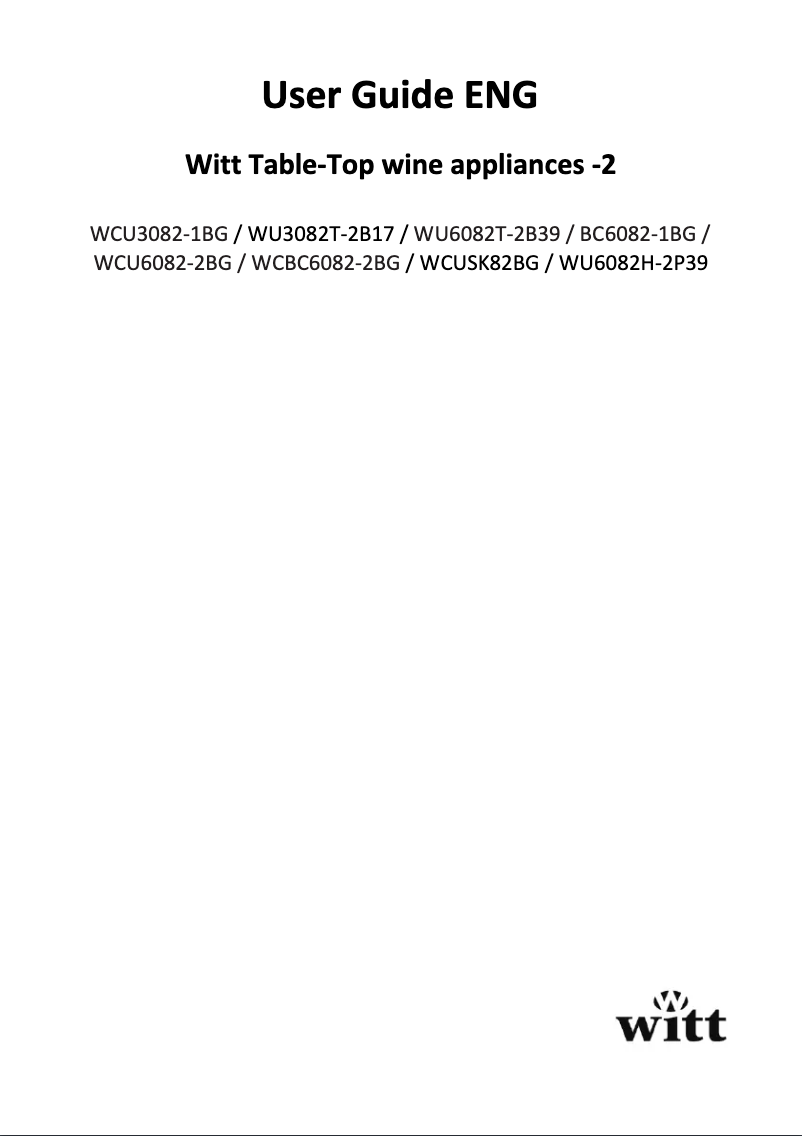 Page 1 of the manual User Manual Ecotronic WU6082H-2P39