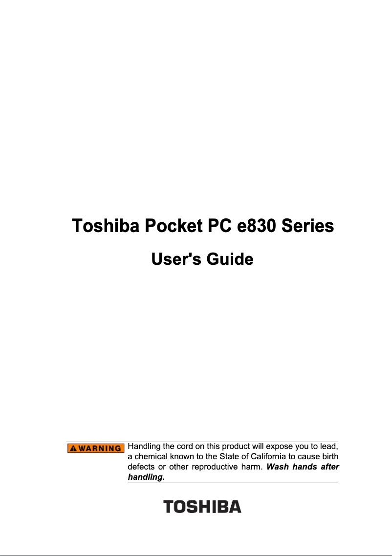 First page image of the manual for e830