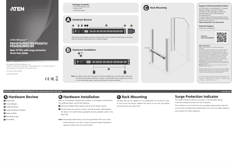Page 1 de la notice Manuel utilisateur ATen PE0210SA