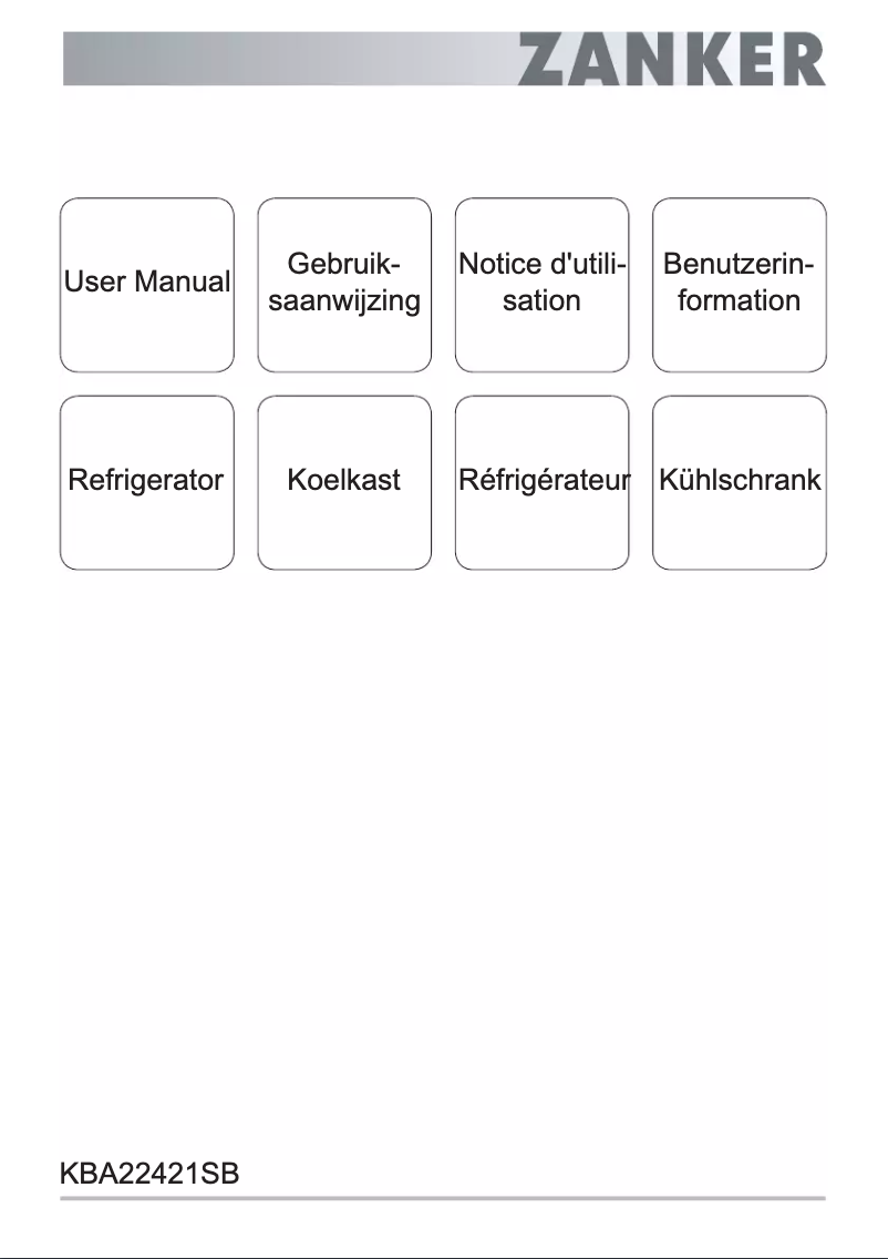 First page image of the manual for KBA22421SB