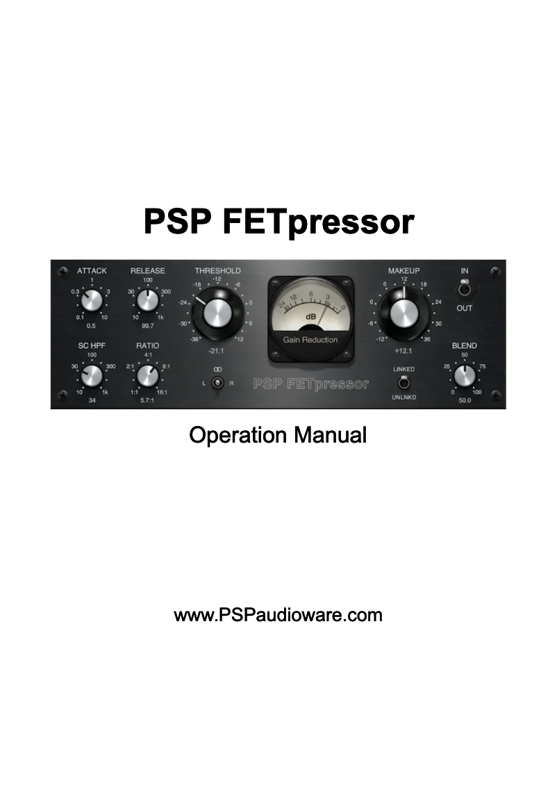 First page image of the manual for FETpressor
