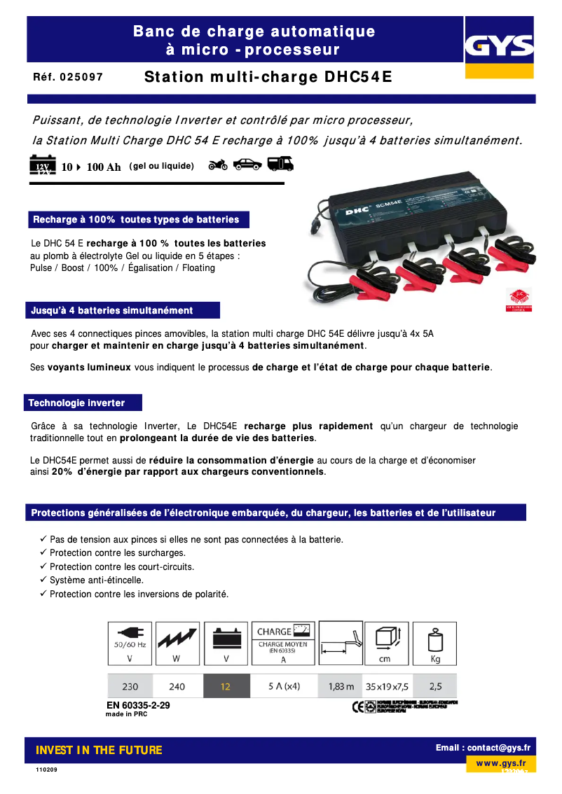 First page image of the manual for DHC 54 E