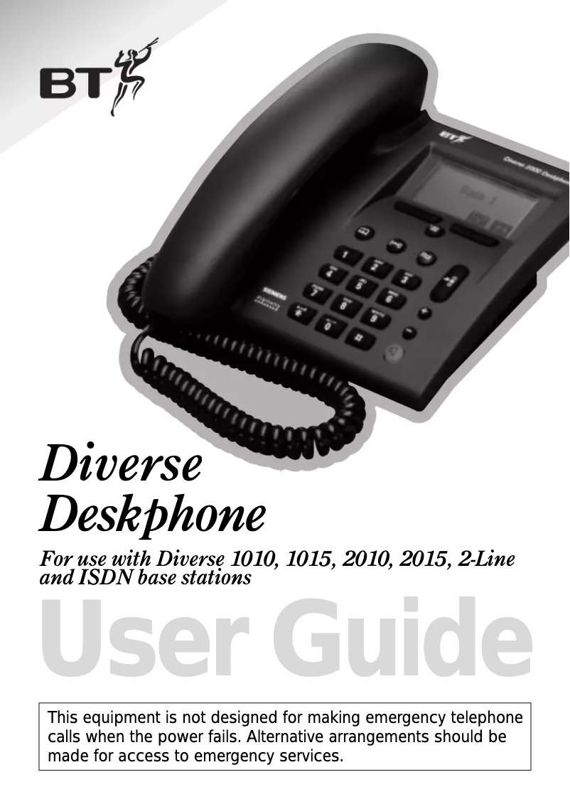 First page image of the manual for Diverse Deskphone